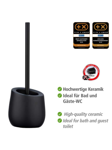 Wenko Toiletborstelgarnituur "Badi" zwart - (H)38 cm