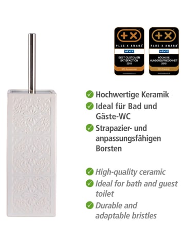 Wenko Toiletborstelgarnituu r''Cordoba'' wit - (H)35 cm