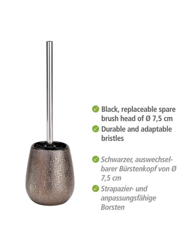 Wenko WC-Garnitur "Marrakesh" in Hellbraun/ Gold - (H)41 cm