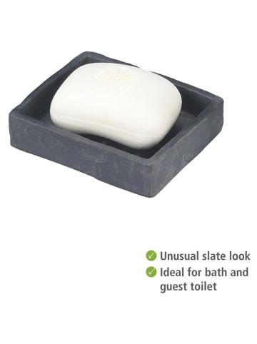 Wenko Seifenschale ''Slate'' in Anthrazit - (B)11,2 x (H)2,7 x (T)9,4 cm