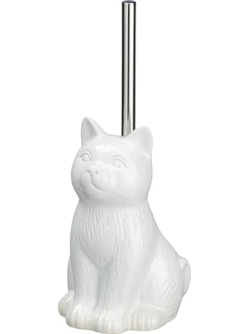 Wenko Toiletborstelgarnituur "Cat" wit - (H)22 cm