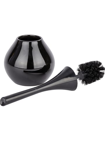 Wenko WC-Garnitur "Flakon" in Schwarz - (H)42,5 cm