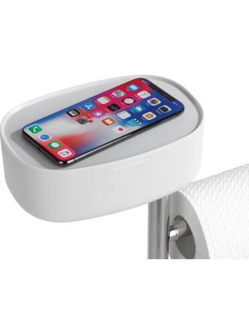 Wenko Toiletborstelgarnituur met box "Rivazza" wit - (B)17 x (H)72,5 x (D)32 cm