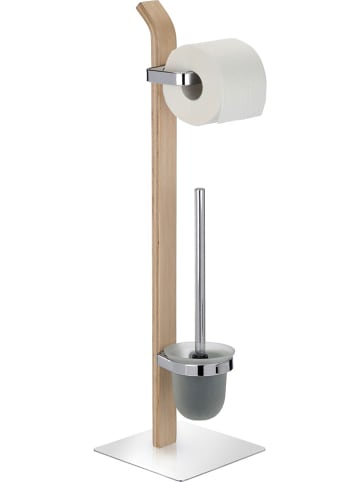 Wenko WC-Garnitur "Samona" in Hellbraun/ Weiß - (H)71,5 cm