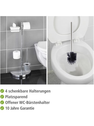 Wenko WC-Garnitur in Silber - (B)34 x (H)84,5 x (T)18 cm