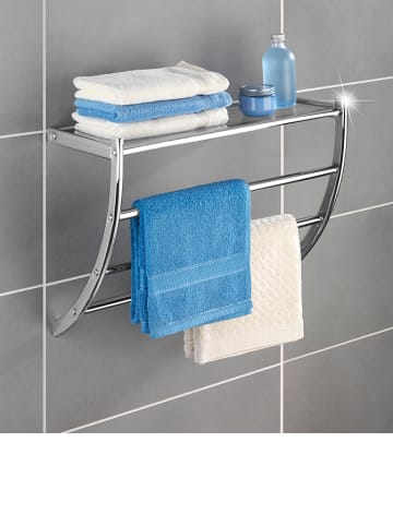 Wenko Półka ścienna "Pescara" w kolorze srebrnym - 56 x 46 x 21,5 cm