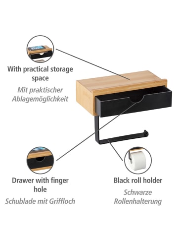 Wenko WC-Garnitur in Natur - (B)25,5 x (H)57 x (T)16 cm