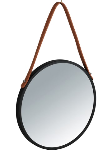 Wenko Lustro "Borrone" w kolorze czarnym - Ø 30 cm