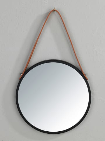Wenko Wandspiegel "Borrone" zwart - Ø 30 cm