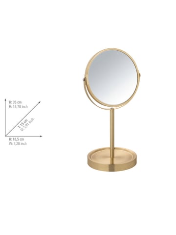 Wenko Kosmetikspiegel "Alata" in Gold - Ø 17 cm