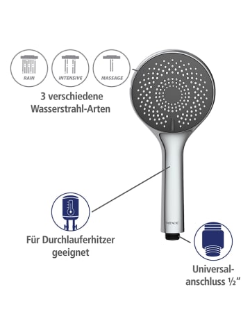 Wenko Edelstahl-Duschsystem "Watersaving" - (H)120 cm