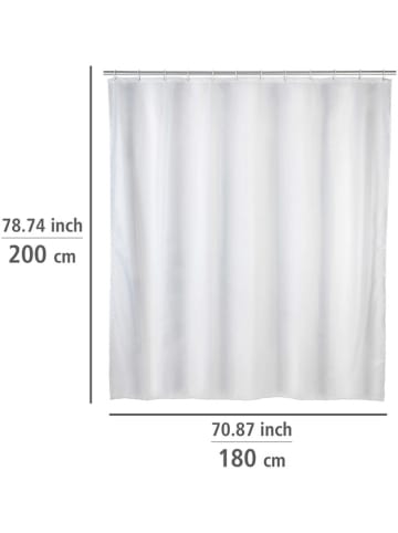 Wenko Duschvorhang in Weiß - (L)200 x (B)180 cm