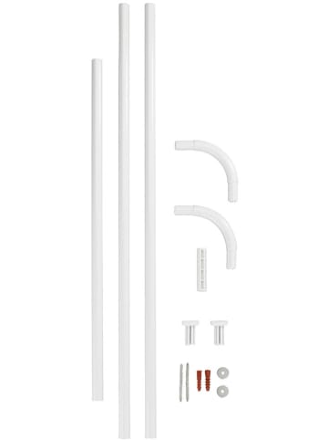 Wenko Duschvorhang-Winkelstange in Weiß