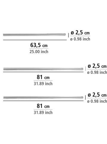 Wenko Drążek prysznicowy w kolorze srebrnym