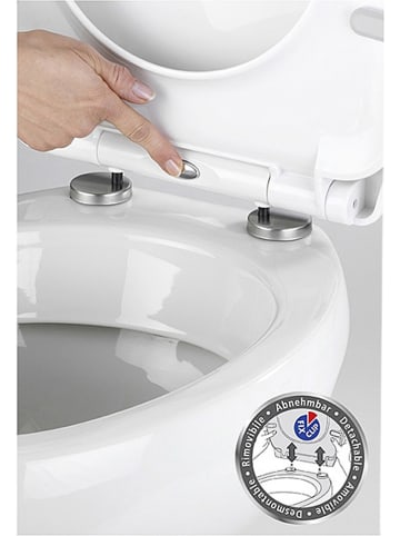 Wenko Absenkautomatik-WC-Sitz "Sereno" in Blau/ Weiß
