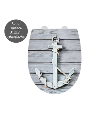 Wenko Easyclose-toiletbril grijs