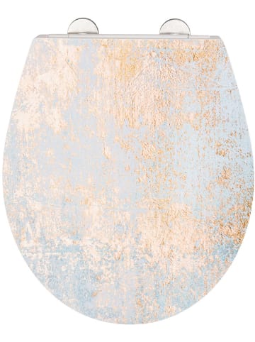 Wenko Absenkautomatik-WC-Sitz "Agate" in Weiß/ Gold