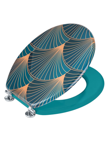 Wenko Easyclose-toiletbril "Aira" donkerblauw/petrol