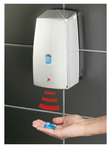 Wenko Zeepdispenser zilverkleurig - (B)11 x (H)22,5 x (D)10,5 cm