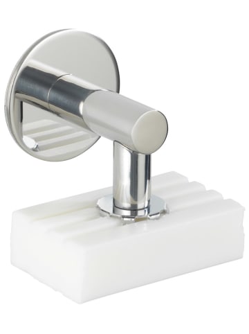 Wenko Uchwyt "Turbo-Loc" w kolorze srebrnym na mydło - 4,5 x 5 x 7 cm