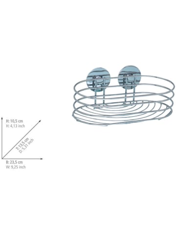 Wenko Doucherek zilverkleurig - (B)23,5 x (H)10,5 x (D)13,5 cm