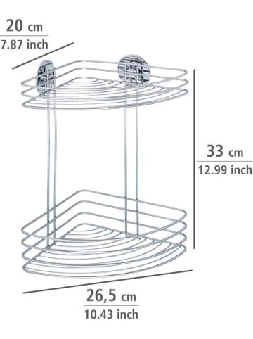 Wenko Doucherek zilverkleurig - (B)26,5 x (H)33 x (D)20 cm