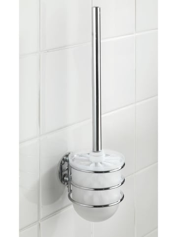 Wenko WC-Garnitur "Turbo-Loc®" in Weiß/ Silber - (H)37,5 cm