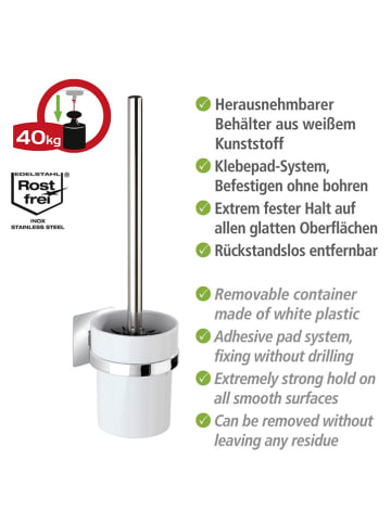 Wenko Zestaw WC "Turbo-Loc Quadro" w kolorze białym - wys. 35,5 cm