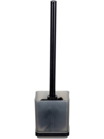 Wenko Toiletborstelgarnituur zwart - (B)9,5 x (H)37 x (D)9,5 cm