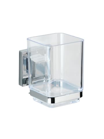 Wenko Edelstahl-Zahnputzbecher "Quadro" - (B)7,5 x (H)10 x (T)10 cm