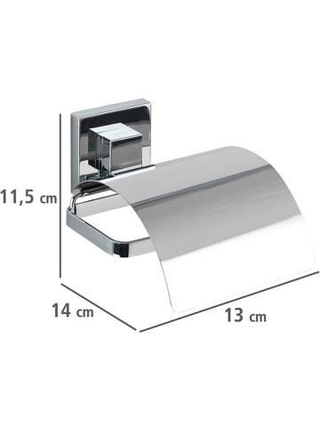 Wenko Uchwyt w kolorze srebrnym na papier toaletowy - 13 x 11,5 x 14 cm