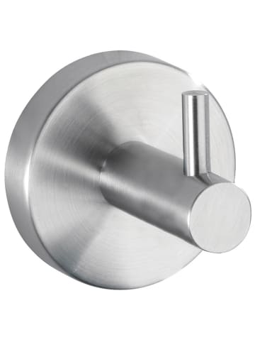 Wenko Haczyk ścienny "Uno Bosio Matte" w kolorze srebrnym - Ø 5,5 cm