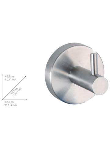 Wenko Wandhaak "Uno Bosio Matte" zilverkleurig - Ø 5,5 cm