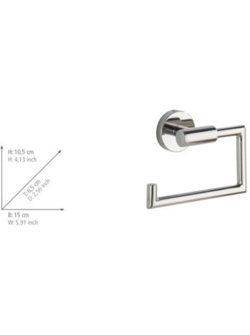 Wenko Toilettenpapierhalter in Silber - (B)15 x (H)10,5 x (T)6,5 cm
