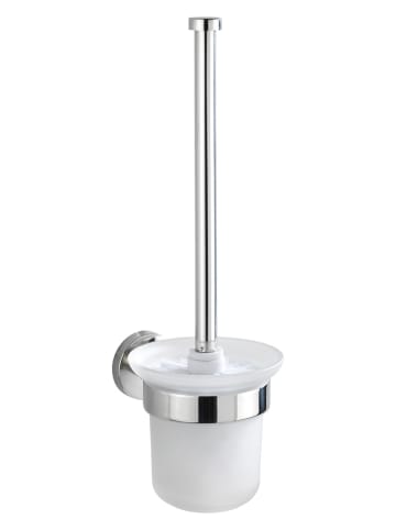 Wenko Toiletborstelgarnituur "Bosio" wit/zilverkleurig