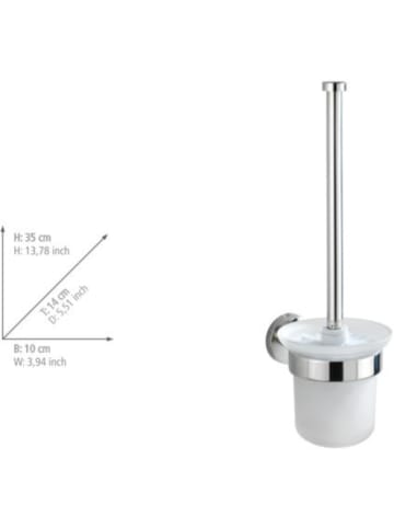 Wenko Toiletborstelgarnituur "Bosio" wit/zilverkleurig