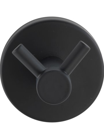 Wenko Roestvrijstalen wandhaak "Bosio" zwart - Ø 5,5 cm