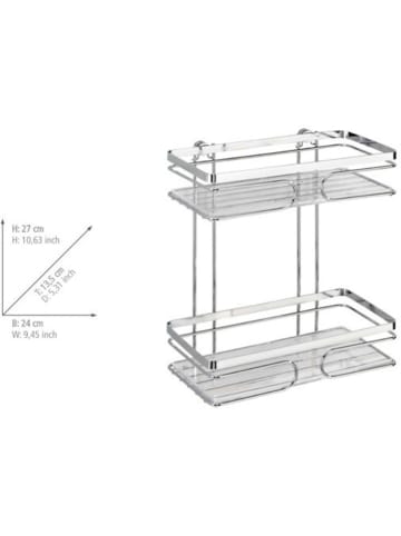 Wenko Duschregal in Silber - (B)24 x (H)27 x (T)13,5 cm