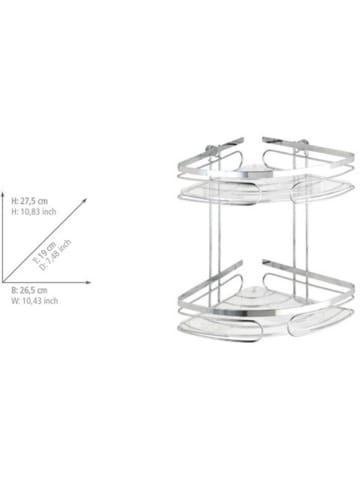 Wenko Hoekrek zilverkleurig - (B)26,5 x (H)27,5 x (D)19 cm