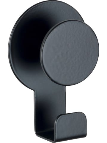 Wenko 2-delige set: wandhaken "Blandas" zwart - (B)5 x (H)7,5 x (D)2,5 cm