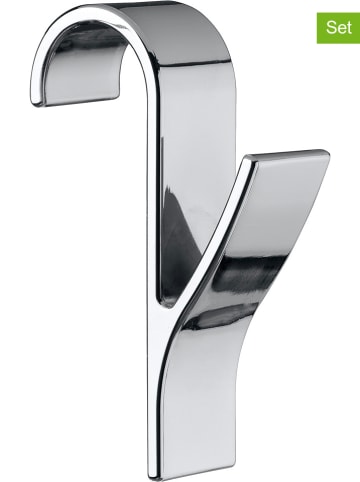 Wenko 4-delige set: handdoekhaken voor radiator chroomkleurig