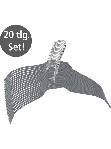 Wenko 20er-Set: Kleiderbügel "Alessia" in Grau - (B)41 x (H)21,5 x (T)0,5 cm