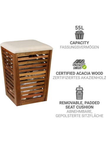 Wenko Wasmand "Fondi" bruin - (B)40 x (H)56 x (D)40 cm