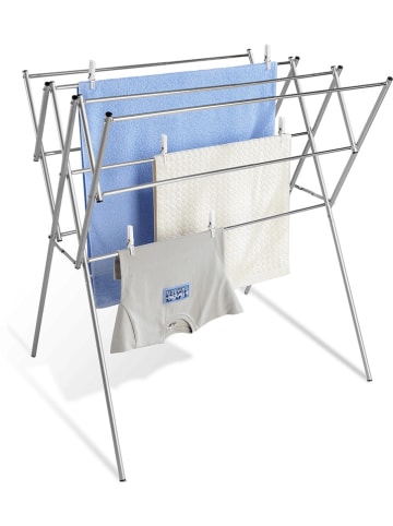 Wenko Teleskopowa suszarka w kolorze srebrnym na ubrania - 92 x 96,5 x 65,5 cm