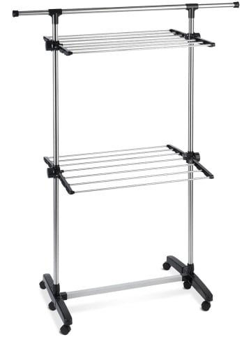 Wenko Wasrek "Maximex" zilverkleurig - (B)120 x (H)143 x (D)56 cm