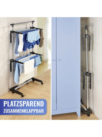 Wenko Wasrek "Maximex" zilverkleurig - (B)120 x (H)143 x (D)56 cm