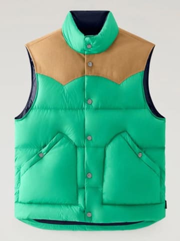 Woolrich Doorgestikte bodywarmer groen