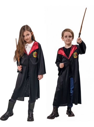 Party x People Kostuum "Tovenaarscholier" zwart/rood