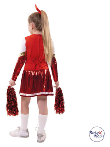 Party x People 3tlg. Kostüm "Cheerleader" in Rot