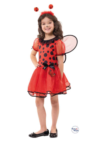 Party x People 3-częściowy kostium "Ladybug" w kolorze czerwonym